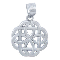 925 Sterling Silver Triquetra Celtic Trinity Pendant Necklace