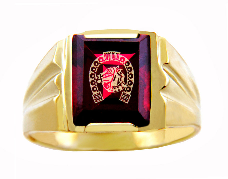 Men's Gold Rings - The Lucky Horseshoe Gold Ring