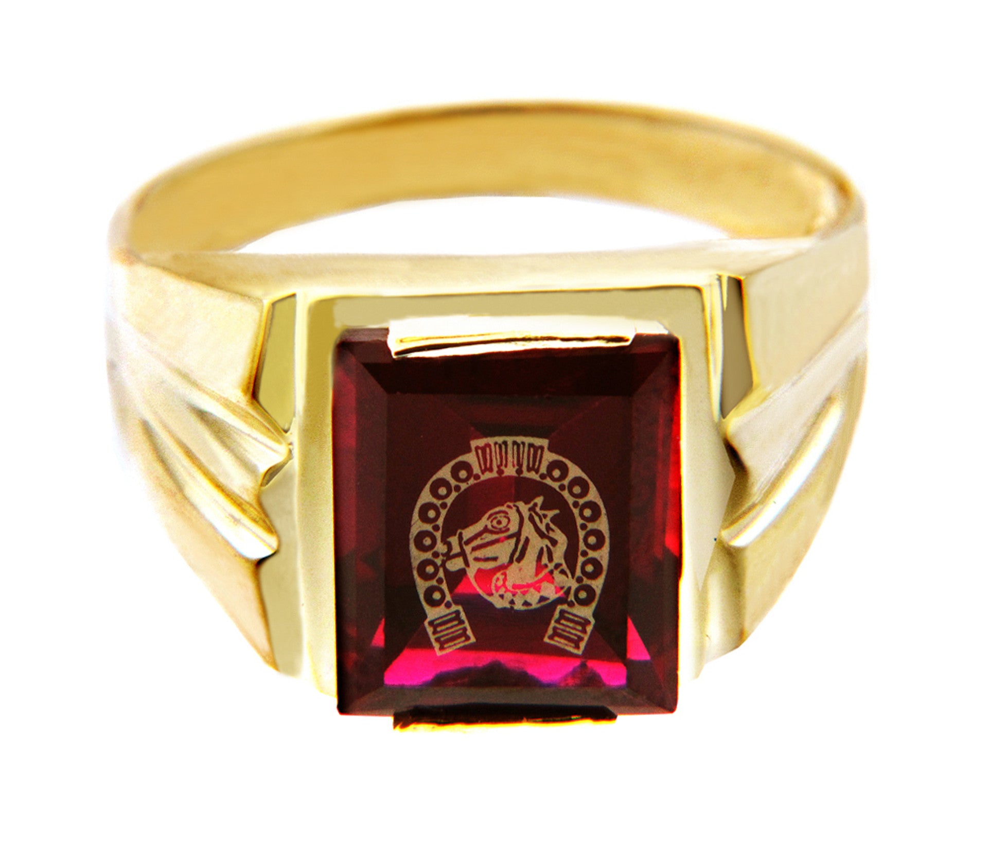 Men's Gold Rings - The Lucky Horseshoe Gold Ring