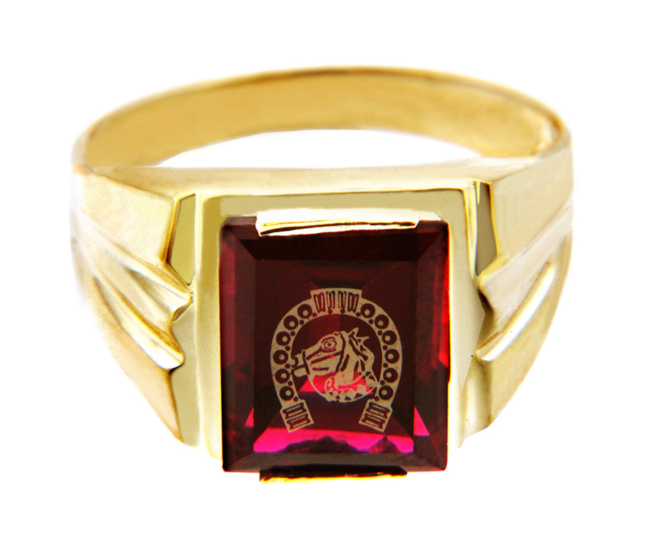 Men's Gold Rings - The Lucky Horseshoe Gold Ring