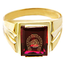 Men's Gold Rings - The Lucky Horseshoe Gold Ring