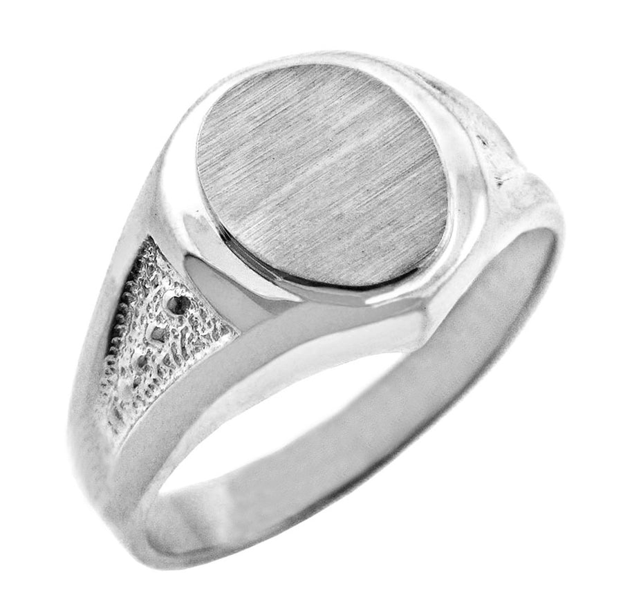 Men's Gold Signet Rings - The Apollo Solid Gold Engravable Signet Ring(Available in Yellow And White Gold)
