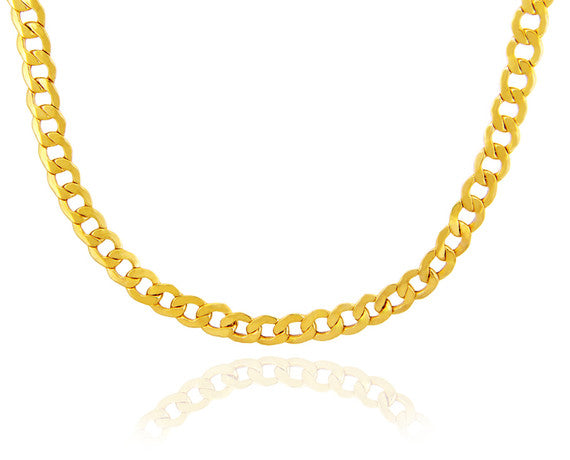 2.68mm Hollow Men's Gold Miami Cuban Link Chain Necklace