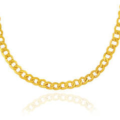 2.68mm Hollow Men's Gold Miami Cuban Link Chain Necklace
