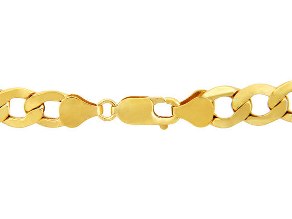 8.04mm 10K Yellow Gold Men's Miami Cuban Curb Chain Link Necklace