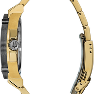 98D156 Bulova Precisionist Gold Tone Black Dial Men's Watch