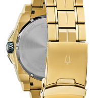 98D156 Bulova Precisionist Gold Tone Black Dial Men's Watch