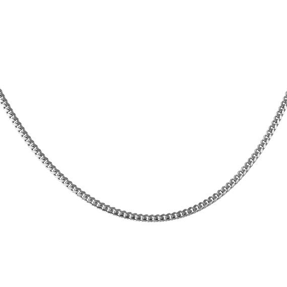 2.5mm Men’s Silver Miami Cuban Link Chain Necklace