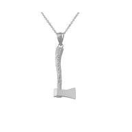Axe Charm Pendant Necklace in Sterling Silver
