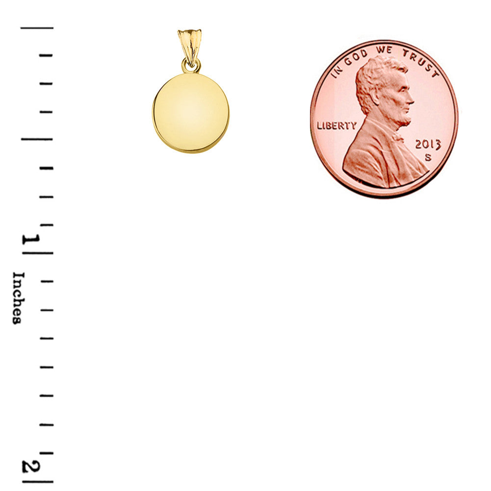 10K/14K Gold Medallion Necklace (Available in Yellow Gold, Rose Gold, White Gold)