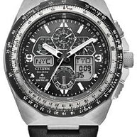 Citizen Promaster Skyhawk A-T JY8149-05E Eco-Drive Black Dial Pilot Chronograph Men's Watch