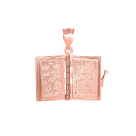 Gold 3D Moveable Koran Pendant Necklace (Available in Yellow/Rose/White)