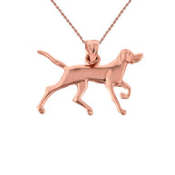 Solid Gold German Short-Haired Pointer Pendant(Available In Yellow/Rose/White Gold)