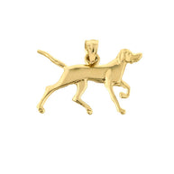 Solid Gold German Short-Haired Pointer Pendant(Available In Yellow/Rose/White Gold)