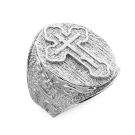 Men's Sterling Silver Eastern Orthodox Cross Ring