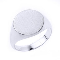 Engravable Men's Signet Ring in Solid Gold (Available in Yellow/Rose/White Gold)