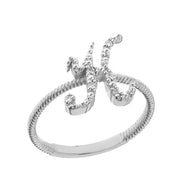 .925 Sterling Silver Cubic Zirconia Letter 