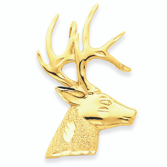 Gold Deer Antler Buck Pendant Necklace(Available in Yellow/Rose/White)