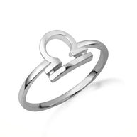 .925 Sterling Silver Personalized Zodiac Sign Band Ring