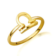 Gold Personalized Zodiac Sign Band Ring (Available in Yellow/Rose/White Gold)