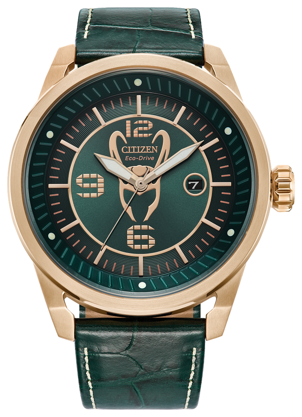 Citizen AW1363-06W Eco-Drive Marvel Villians Loki Rose Gold Stainless Steel Men's Watch