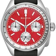 96K115 Bulova Lunar Pilot Chronograph Red Dial Quartz Men's Watch