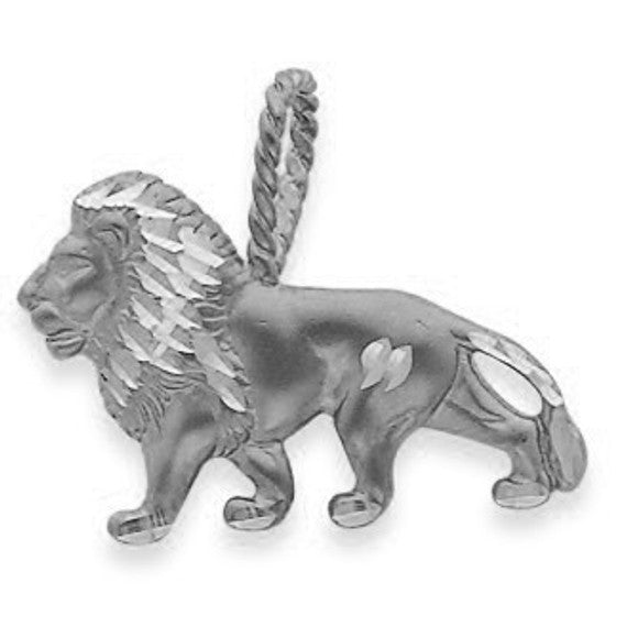 925 Sterling Silver Lion Charm Pendant Necklace
