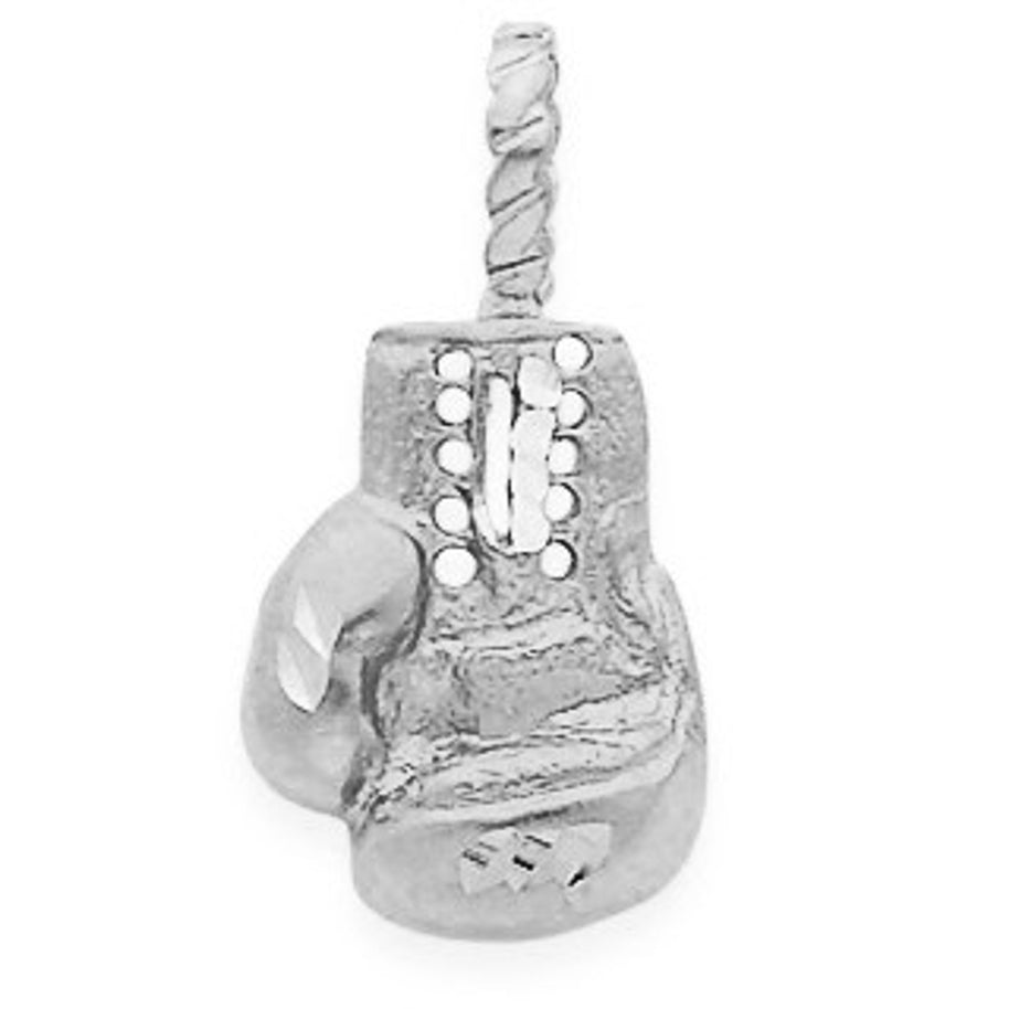 Solid Gold 3D Boxing Glove Charm Pendant (Available in Yellow/White Gold)
