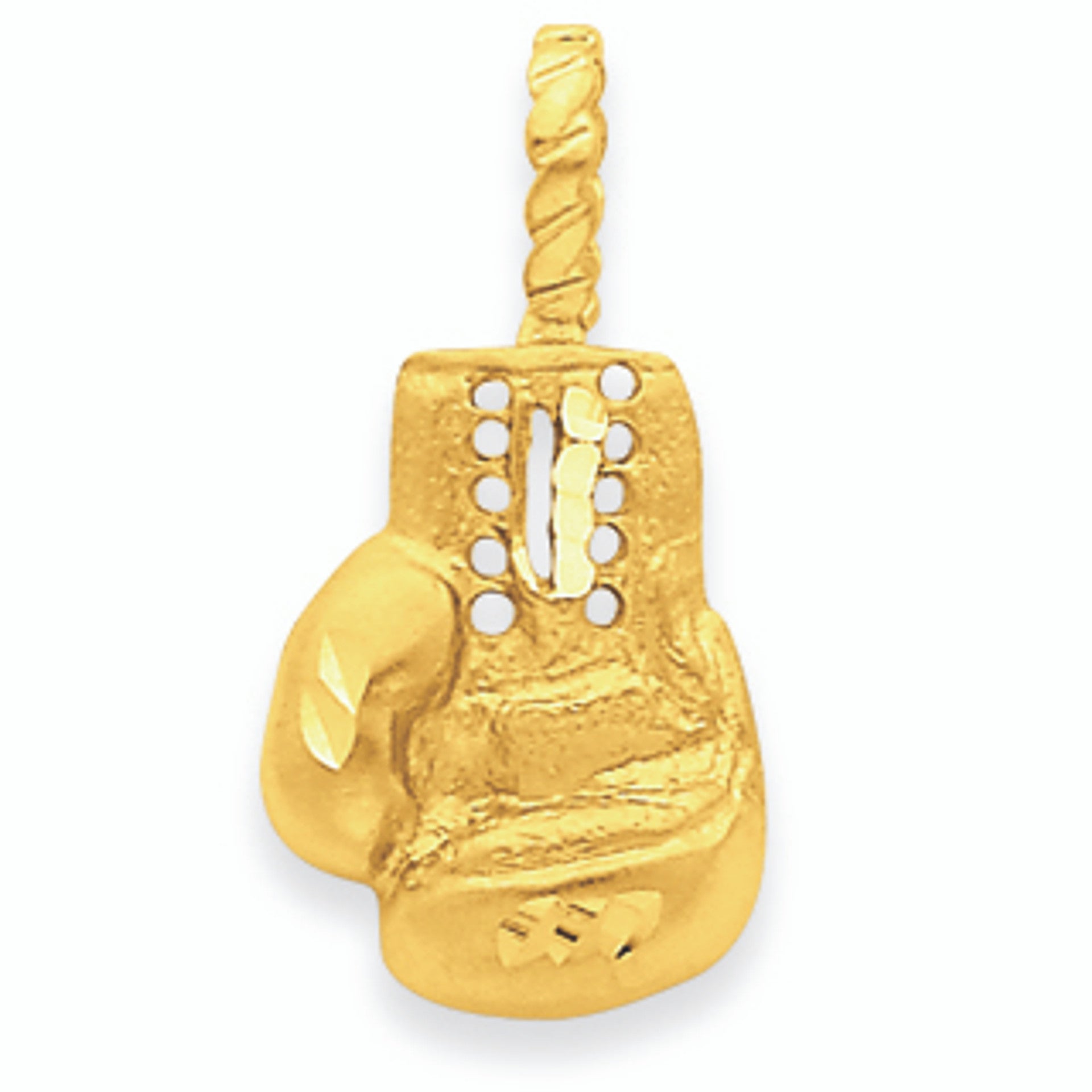 Solid Gold 3D Boxing Glove Charm Pendant (Available in Yellow/White Gold)