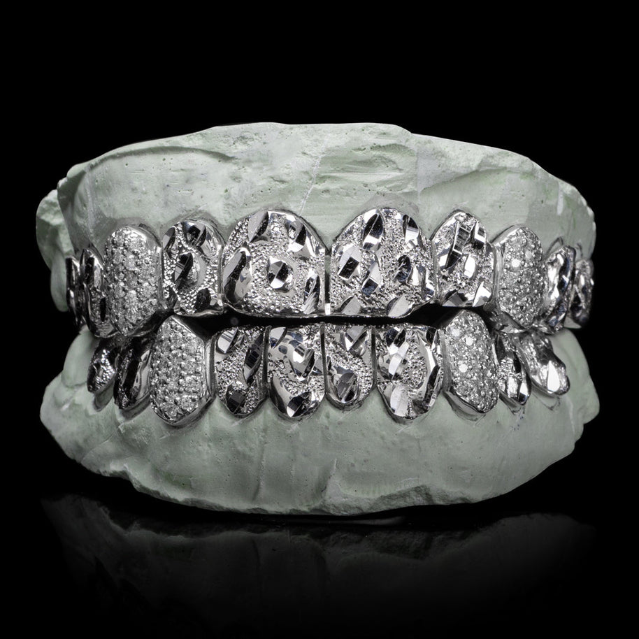 Nugget Cuts with Iced Fangs Grillz