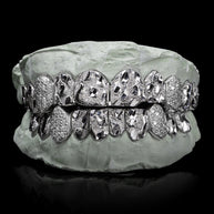 Nugget Cuts with Iced Fangs Grillz