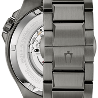 98A179 Bulova Maquina Black Dial Stainless Steel Men's Watch