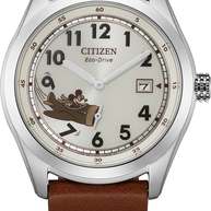 Citizen BV1088-08W Disney Mickey Mouse Aviator Leather Strap Men's Watch