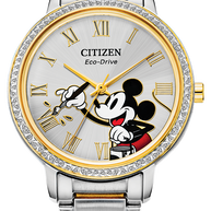 Citizen FE7044-52W Disney Mickey Crystal Gold-Tone Women's Watch