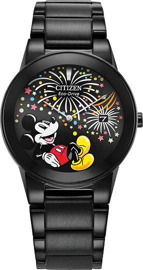 Citizen AU1095-57W Disney Mickey Fiesta Eco-Drive Black Dial Unisex Watch