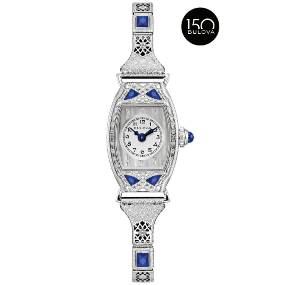 96L340 Bulova Miss America Silver-Tone Dial Ladies Watch