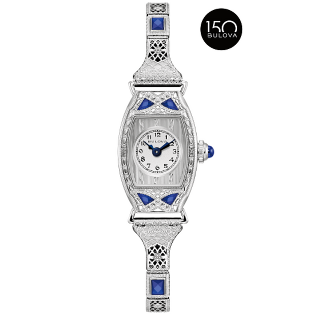 96L340 Bulova Miss America Silver-Tone Dial Ladies Watch