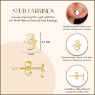 14K Gold Cross Earrings