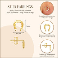 14K Gold Horseshoe Earrings