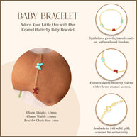 14K Gold Butterfly Bracelet (5.25