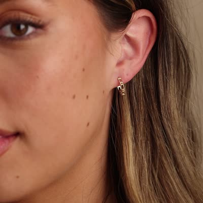 14K Gold Chain Earrings