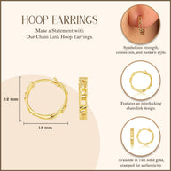 14K Gold Chain Earrings