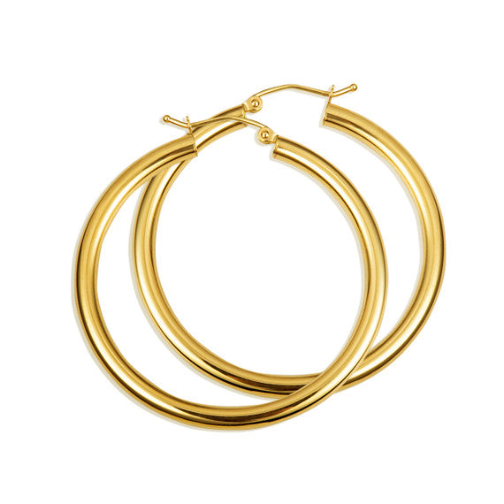 2mm 14K Gold Hoop Earrings