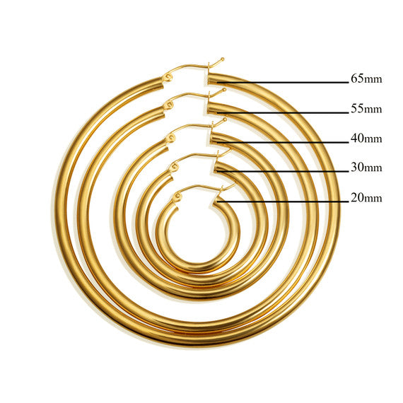 2mm 14K Gold Hoop Earrings