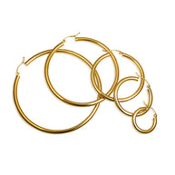2mm 14K Gold Hoop Earrings