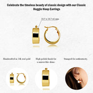 Wide Gold Hoop Earrings