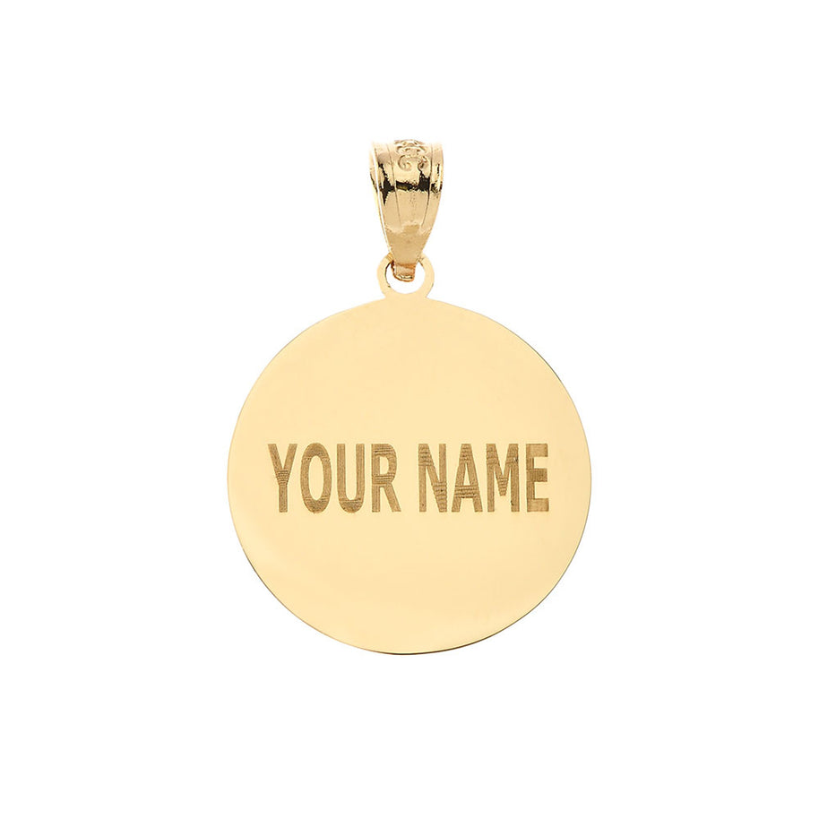 Personalized Engravable Gold Basketball Charm Necklace with Your Number And Name(Yellow/Rose/White)