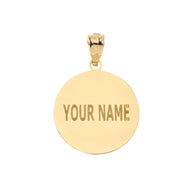 Personalized Engravable Gold Basketball Charm Necklace with Your Number And Name(Yellow/Rose/White)
