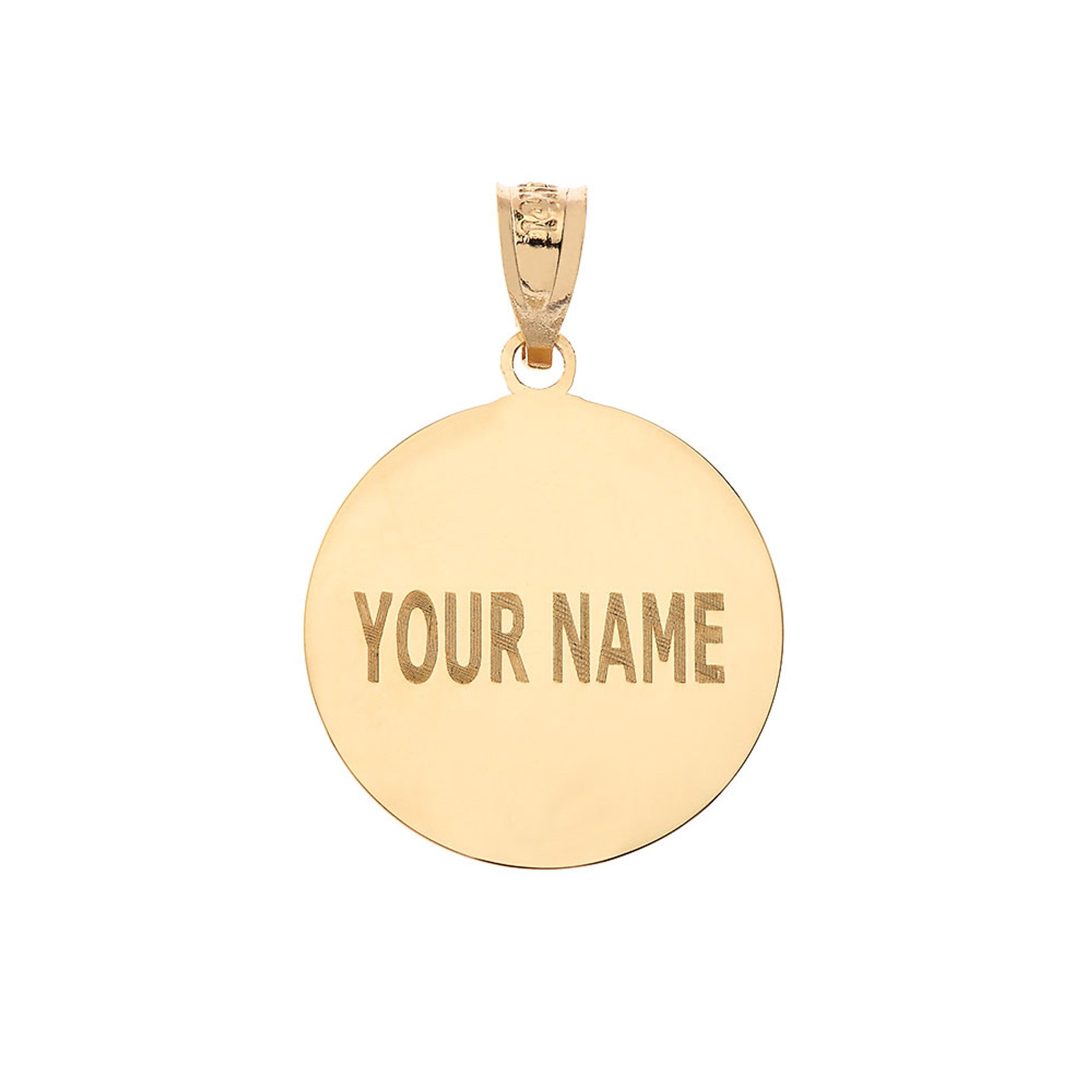 Gold Personalized Soccer Ball Engravable Name & Number Fútbol Sports Pendant Necklace