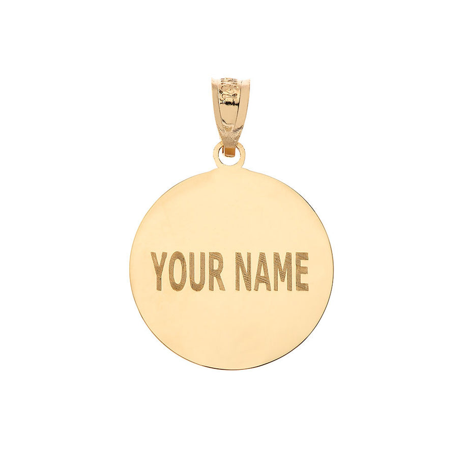 Gold Personalized Soccer Ball Engravable Name & Number Fútbol Sports Pendant Necklace